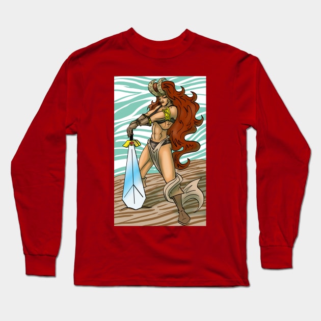 Barbarienne Long Sleeve T-Shirt by psychoandy